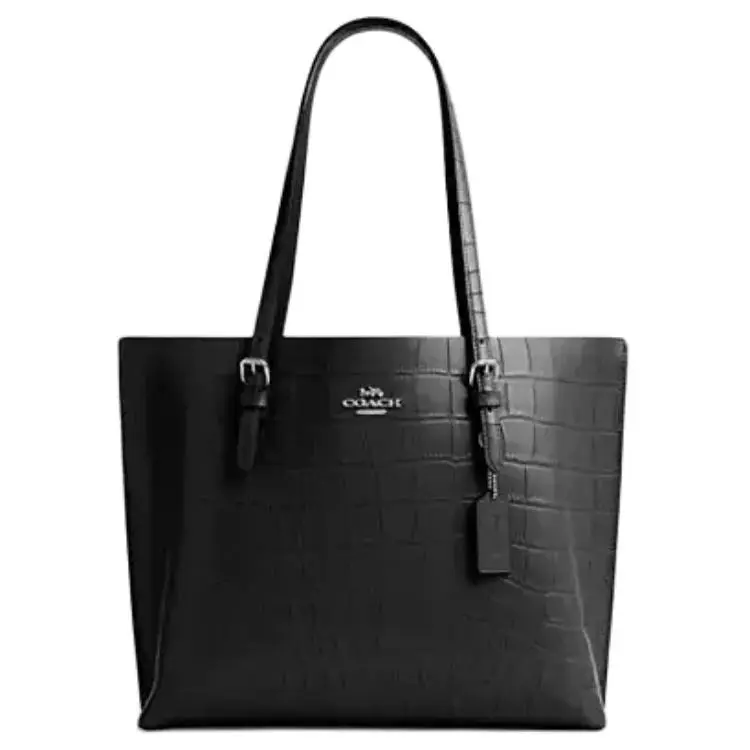 COACH Leather Tote Bag, Shopping Bag, Shoulder Bag, Handbag Large Women's Black