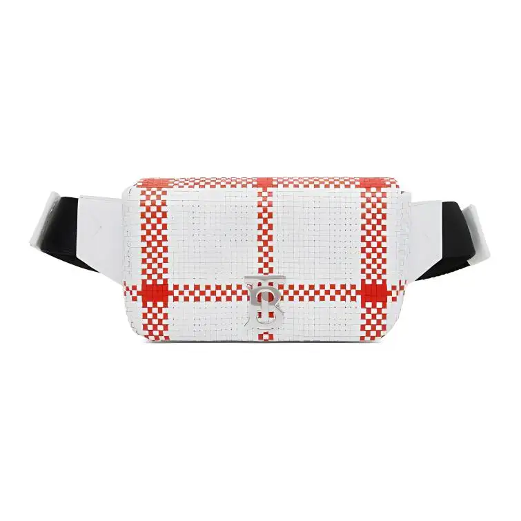 Burberry Cow Leather Fanny Pack Unisex White