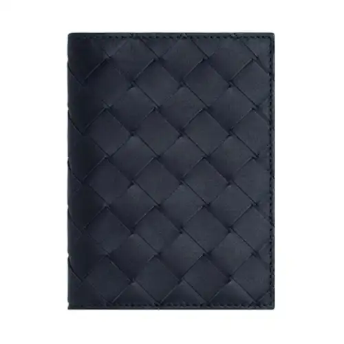 Bottega Veneta Calfskin Wallet Regular Men's Blue