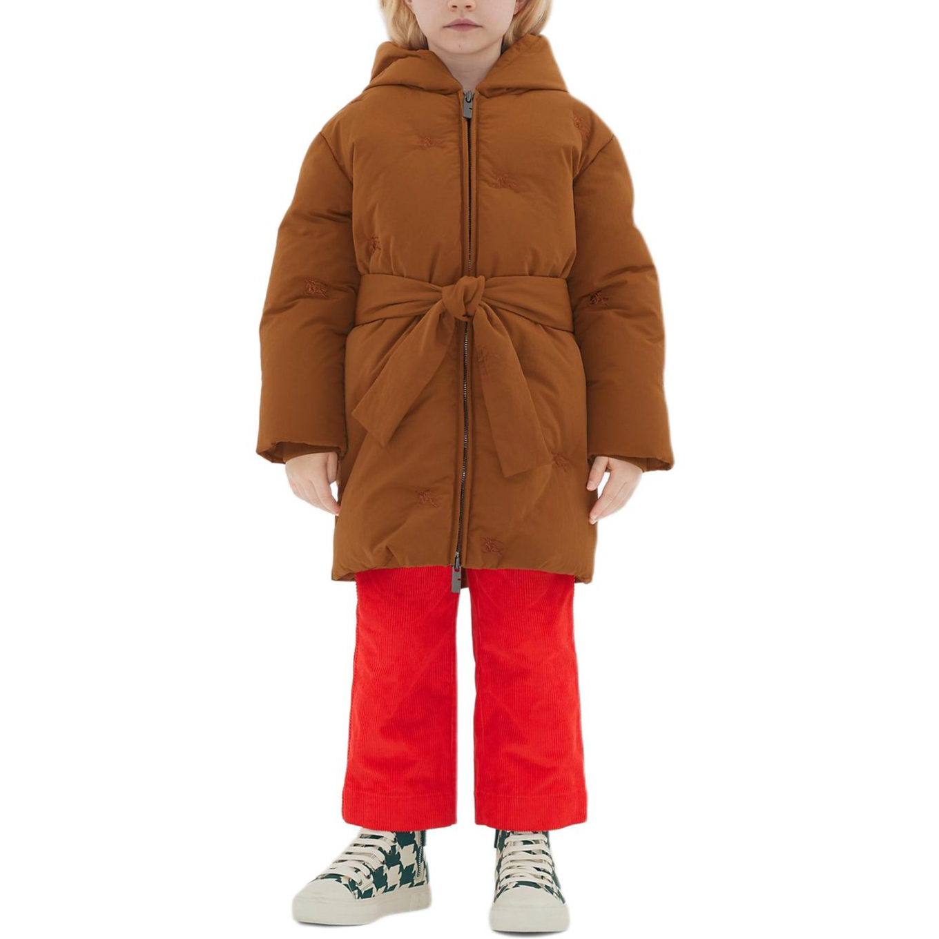 детская куртка Burberry (коричневая) — фото 4