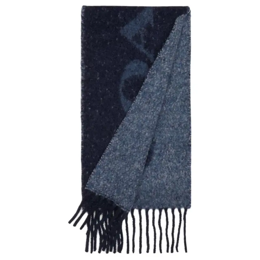 COACH Alpaca Knit Scarves Unisex Blue