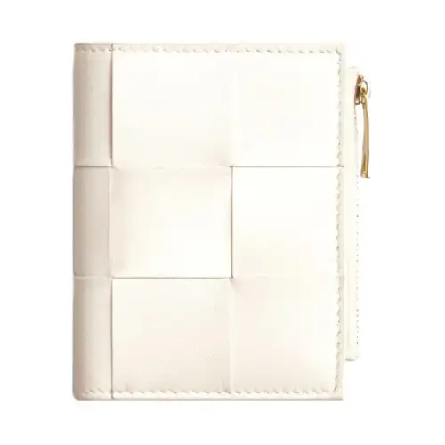 Bottega Veneta Nappa Leather Wallet Mini Women's White