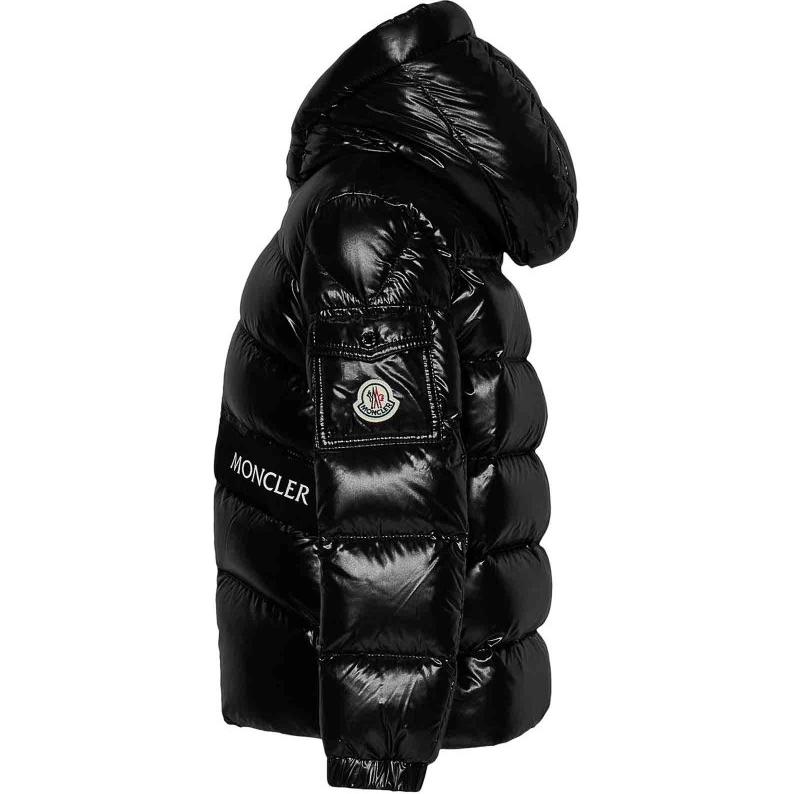 Куртка Moncler FW22 Logo (черная) — фото 3