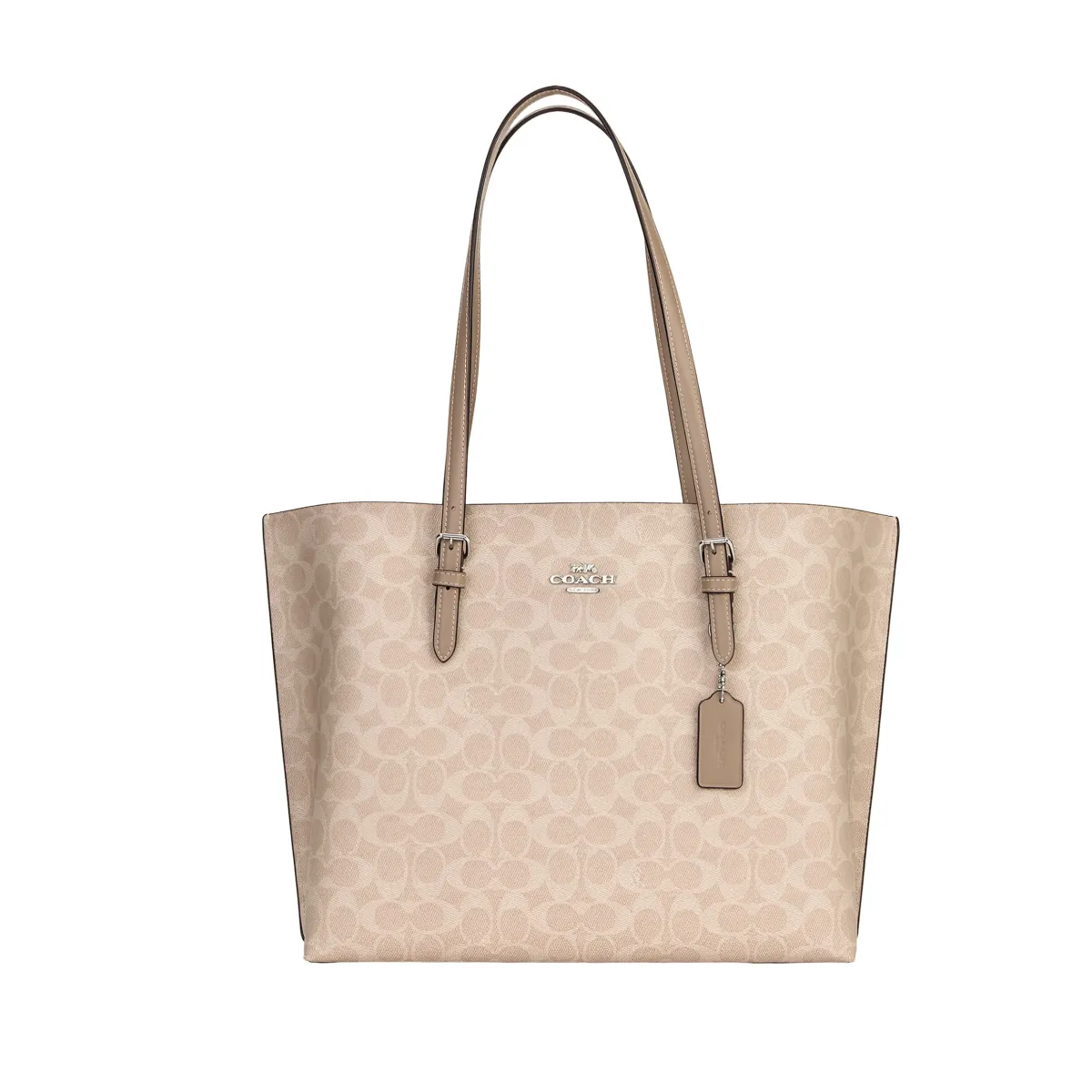 COACH Mollie Artificial Leather Handbag, Shoulder Bag 34 Women's Taupe