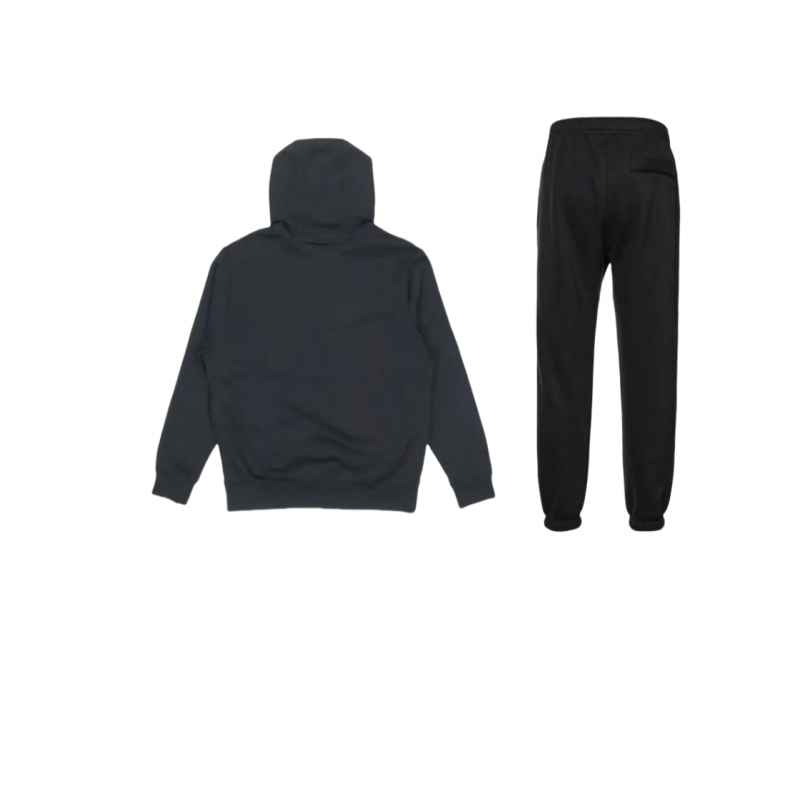 Nike Sportswear Club Fleece Thermal Pullover Fleece Lined Hoodie With Mid Rise Elastic Cuff Pants Casual Sportswear