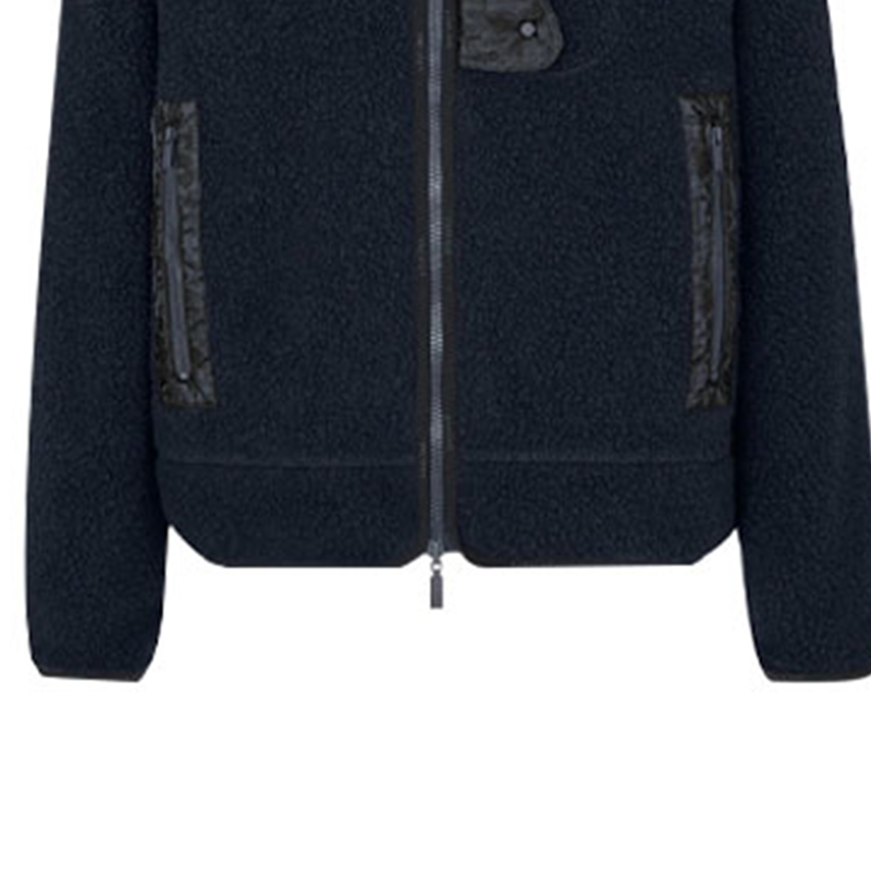 Мужская куртка Dior Stand Collar Jacket (темно-синяя) — фото 7