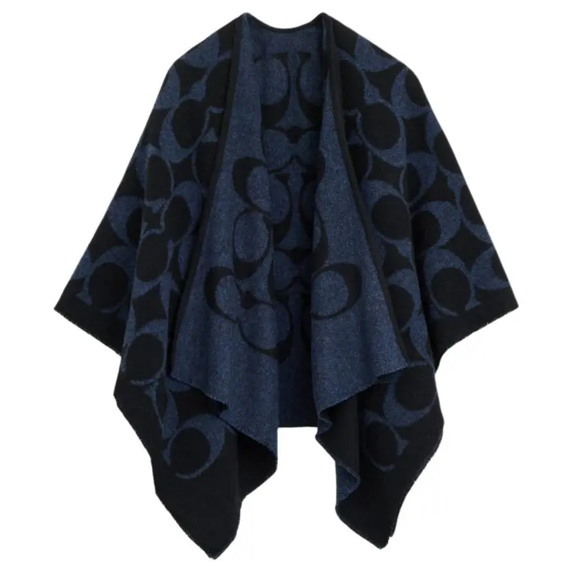 COACH Polyamide Shawls Unisex Blue