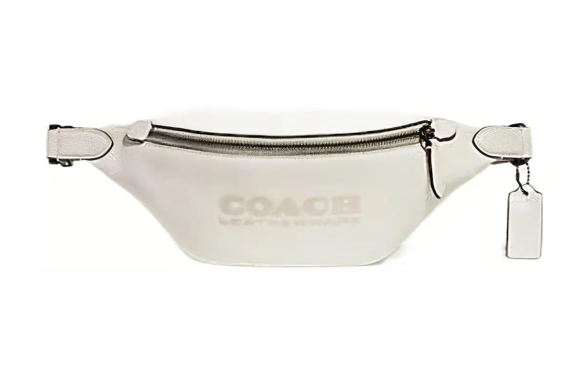 COACH Charter Leather Fanny Packs Large Women's White