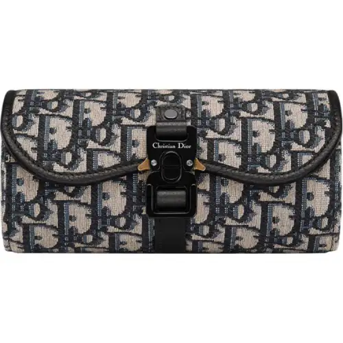 DIOR Fabric Storage Bag Men's Beige/Black