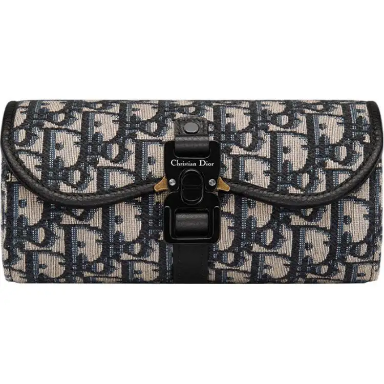 DIOR Fabric Storage Bag Men's Beige/Black