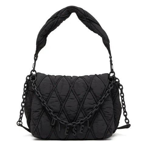 DIESEL Nylon Portable Crossbody Bag, Shoulder Bag Medium Women's Black