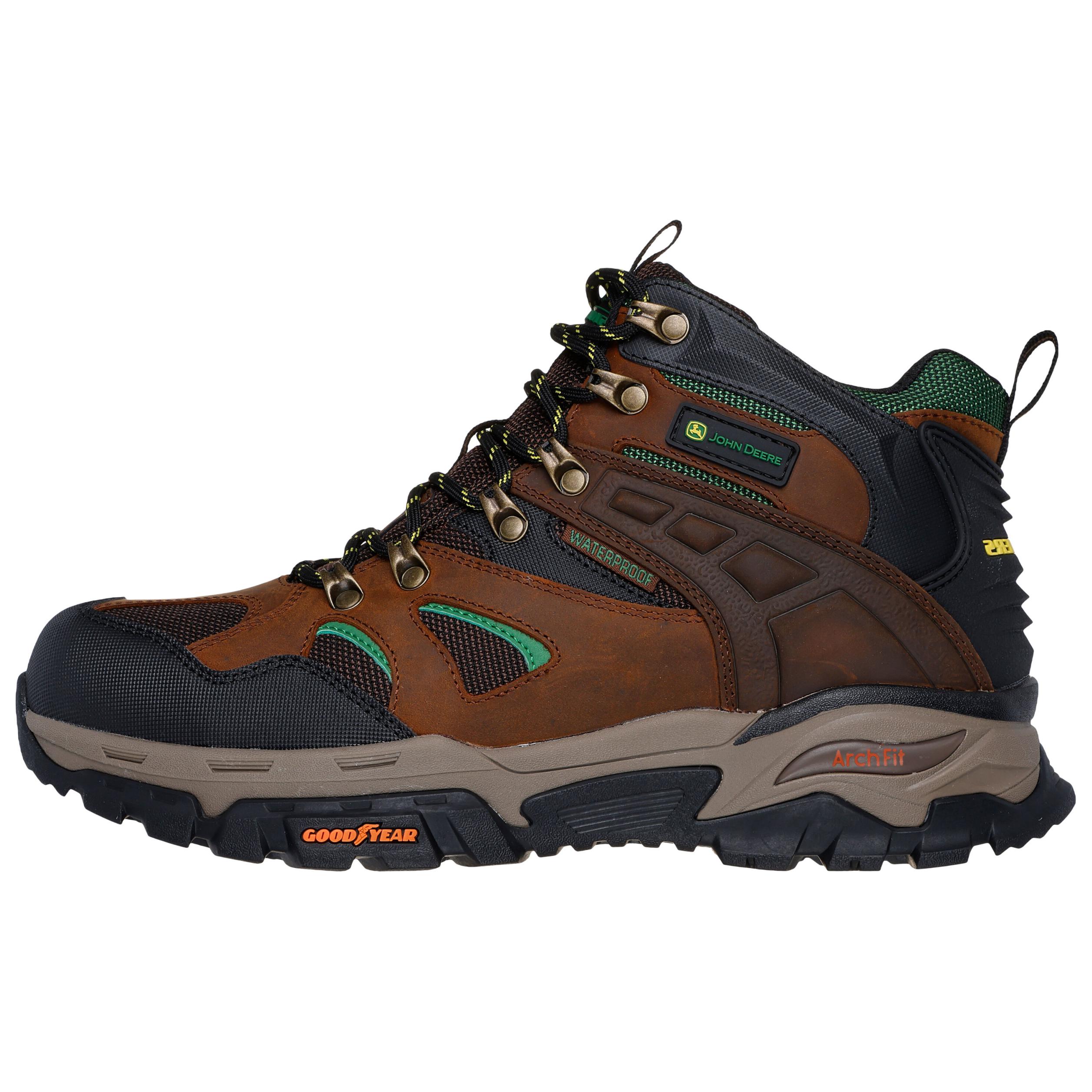 John Deere x Skechers Arch Fit Mid top Outdoor Shoes Men's Brown Black