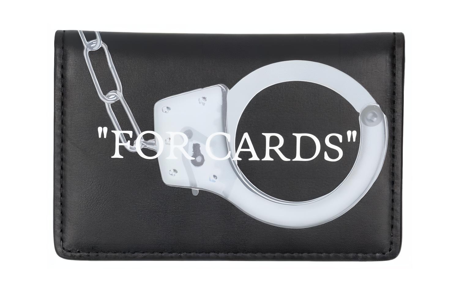 OFF-WHITE Quote Bookish Leather Cardholder