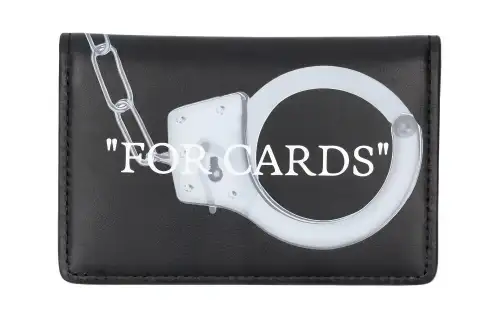 OFF-WHITE Quote Bookish Leather Cardholder