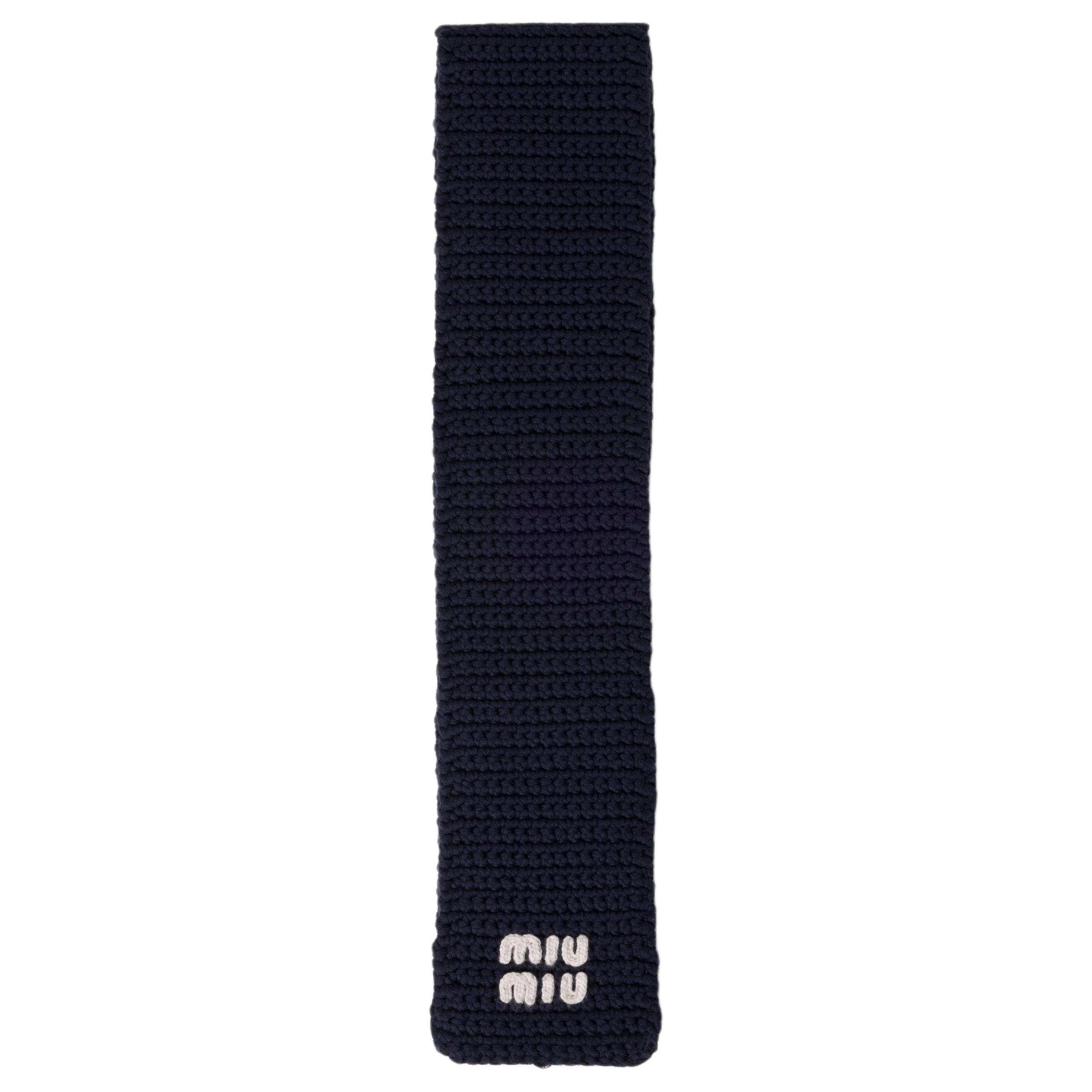 Шарф MIU MIU Wool Scarf (синий)