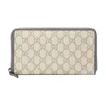GUCCI Canvas With Leather Wallet Men's Beige/Gray
