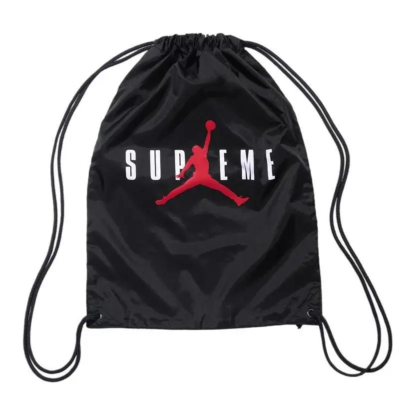 Supreme X Jordan Collaboration Polyester Backpacks Unisex Black