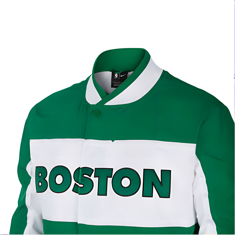 Мужская куртка Nike Celtics Bomber Jacket (зелено-черная) — фото 4