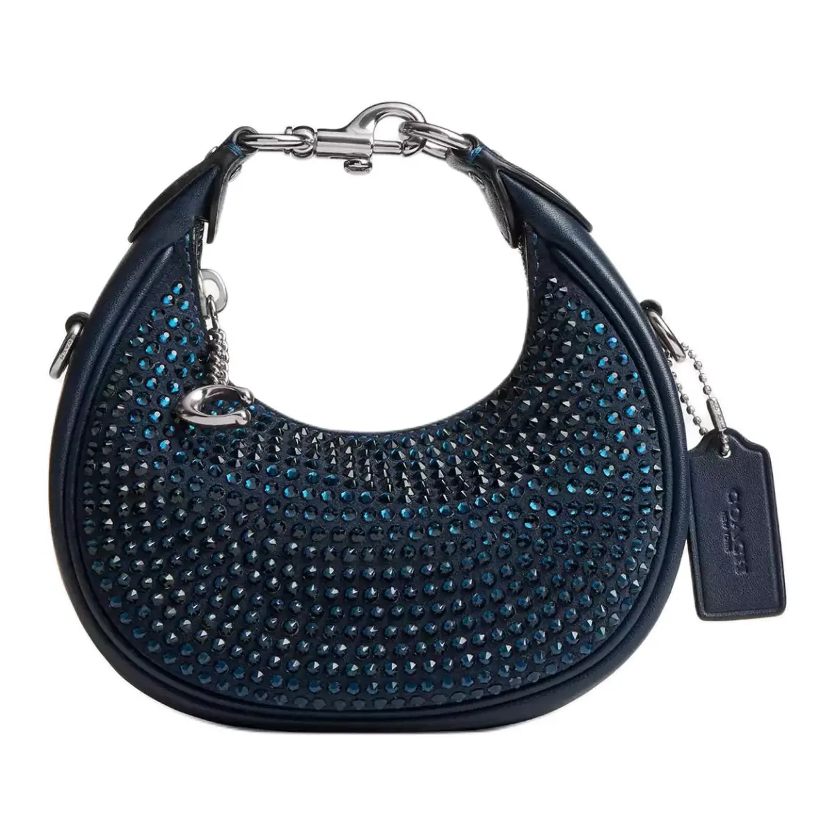 COACH Suede Shoulder Bag, Crossbody Bag, Handbag Mini Women's Dark Marine Blue
