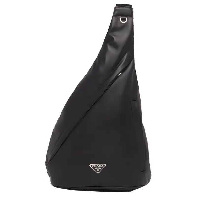 PRADA Leather Backpack, Crossbody Bag Men's Black
