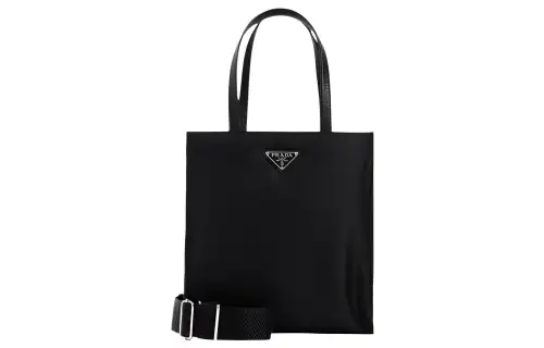 PRADA Nylon Tote One Shoulder Handbag Women's Black