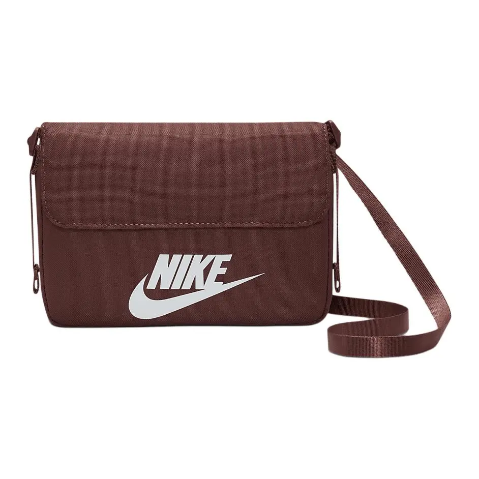 Nike Fabric Shoulder Bag, Crossbody Bag Regular Unisex Red Brown