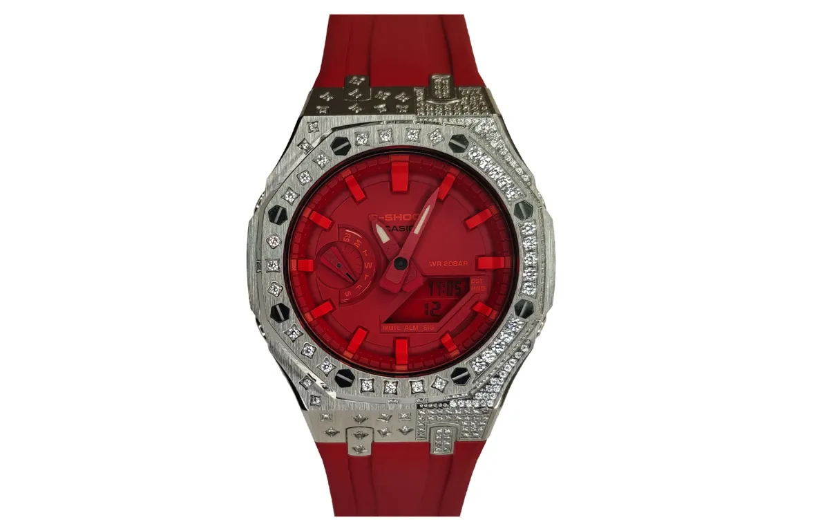 CASIO Men Liquid Crystal/Analog Dual Display Series Red Watch