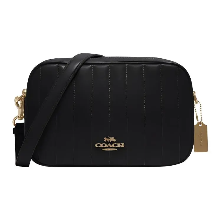 COACH Jes Leather Camera Bag, Shoulder Bag, Crossbody Bag Medium Women's Black
