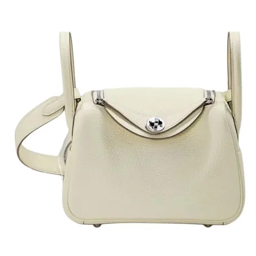 HERMES Lindy Clemence Bullock Leather Handbag 19 Women's I8 Jaune Milton Yellow