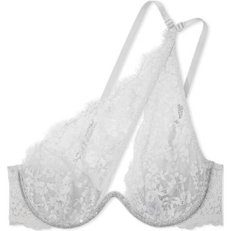 Victoria's Secret Victoria's Secret DREAM ANGELS Floral Lace Unpadded Fantasy Bra Women's Light Gray
