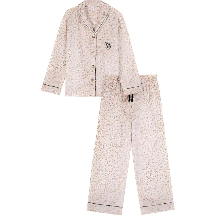 Victoria's Secret Pajama Set Plumping Soft And Fitting Warmth Instantly Women's Peach Orange