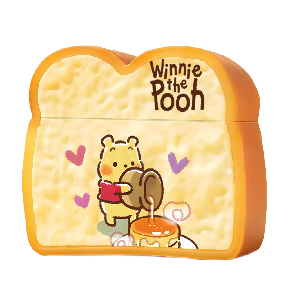 Disney Disney suitable for Apple/apple airpods 2nd generation, 3rd generation pro 2nd generation silicone Winnie the Pooh hand-painted graffiti toast bread anti-fall cartoon protection earphone case