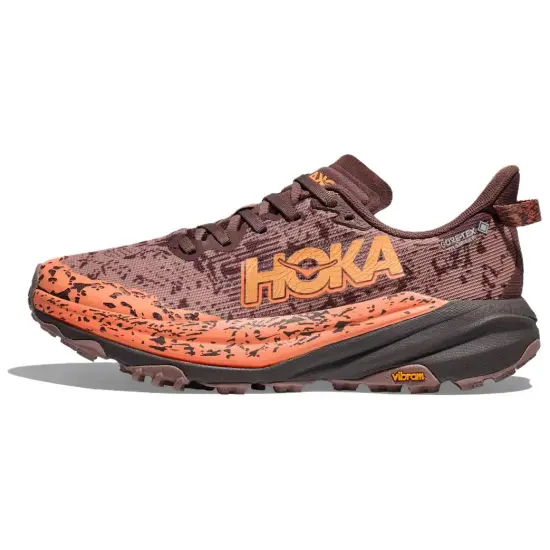 HOKA ONE ONE SPEEDGOAT 6 Running Shoes Women's Low-Top Brown/Orange