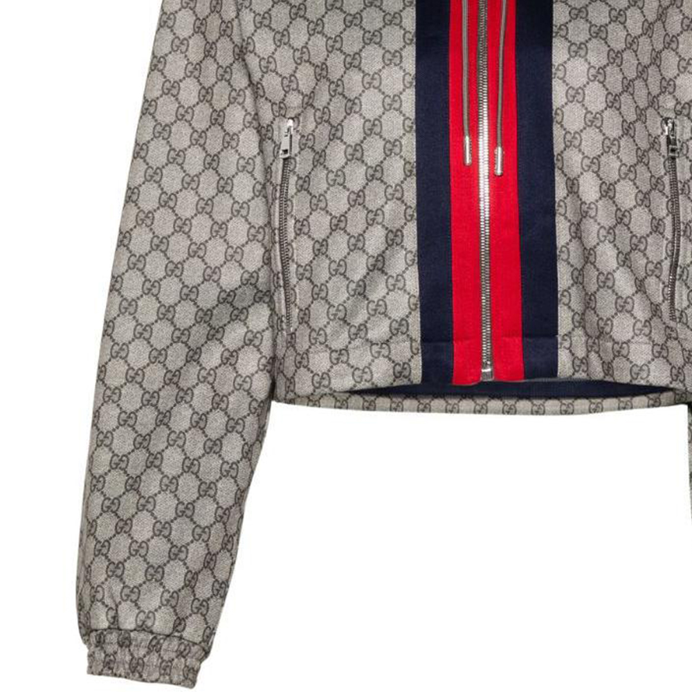 Женская куртка Gucci SS24 Logo (бежевая) — фото 2