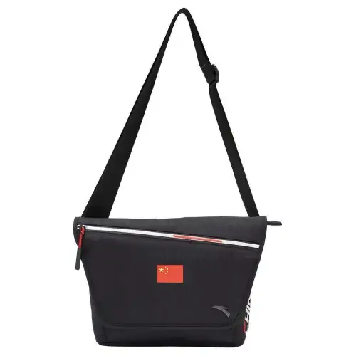 Anta Polyester Crossbody Bag, Shoulder Bag Regular Unisex Black