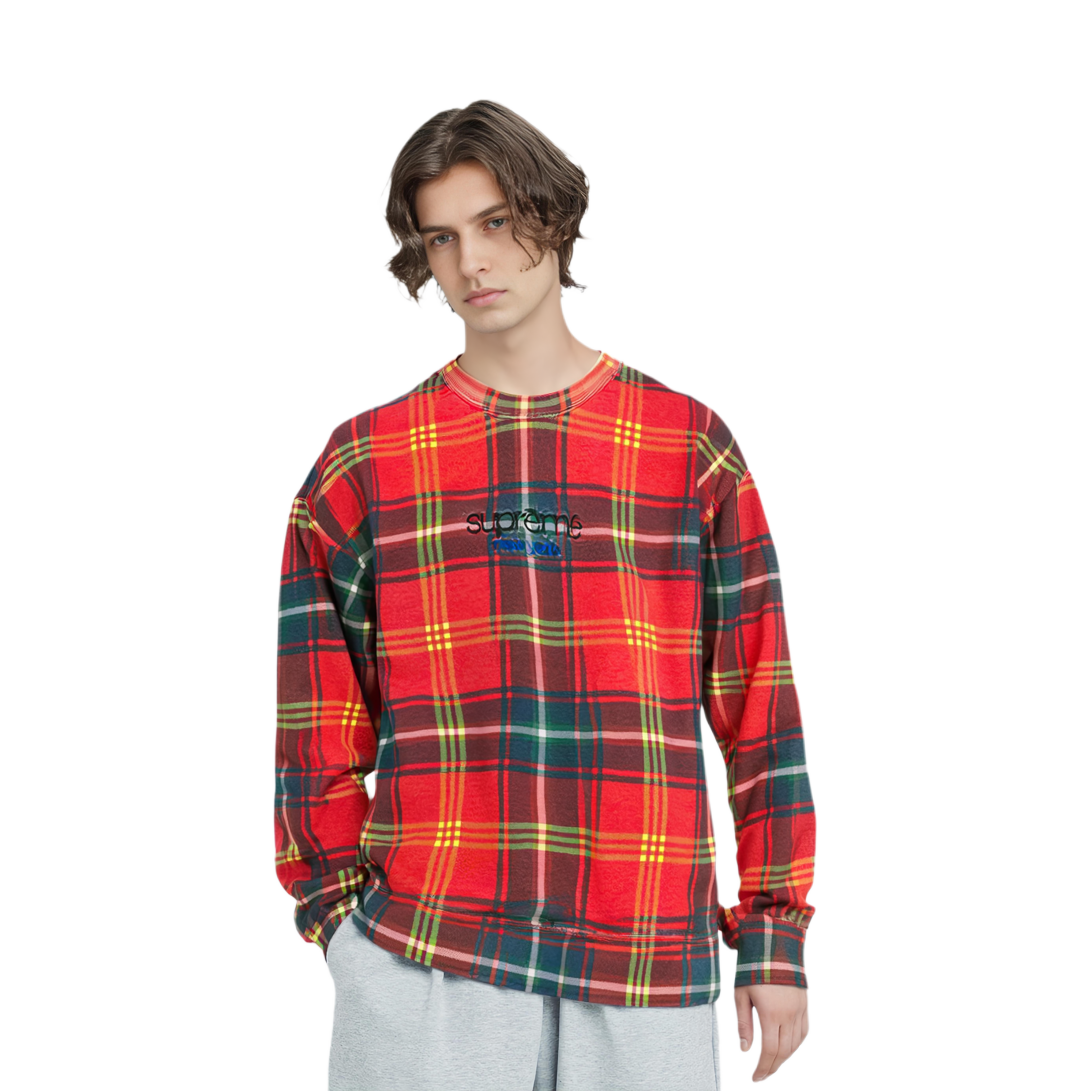 Худи Supreme SS21 Week 10 Plaid Crewneck (многоцветный) — фото 4