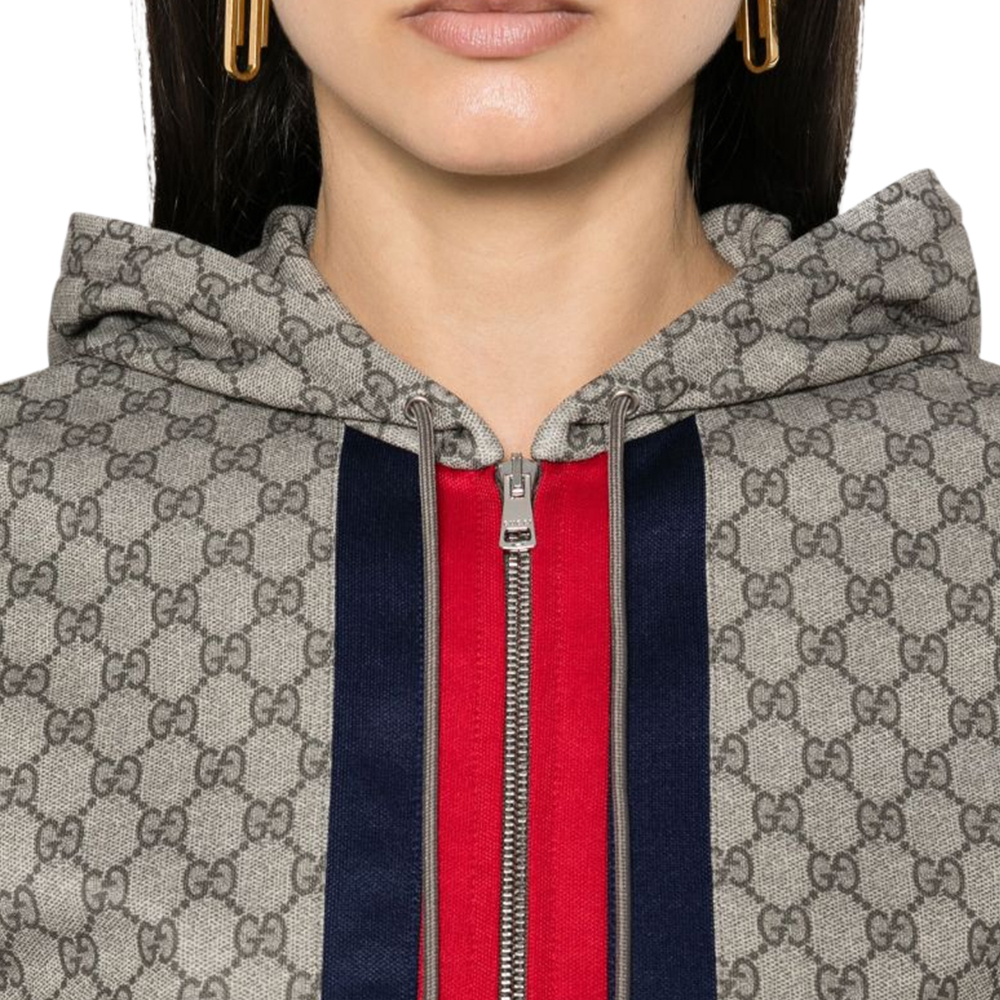 Женская куртка Gucci SS24 Logo (бежевая) — фото 5