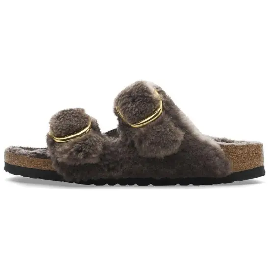 Birkenstock Arizona Big Buckle Slip-Resistant Slide Slippers Women's Brown Narrow Fit