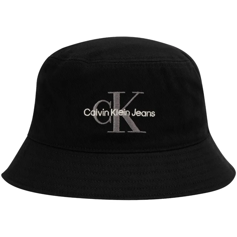 CALVIN KLEIN 100% Cotton Bucket Hats Unisex Space Black