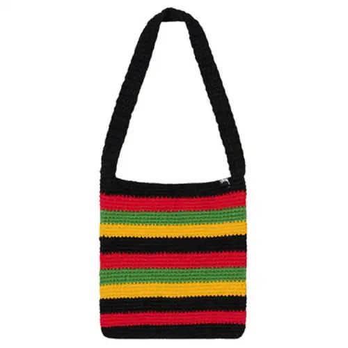 Stussy Denim Tears Messenger Collaboration Stripes Cotton Shoulder Bag, Crossbody Bag Regular Women's Multicolor