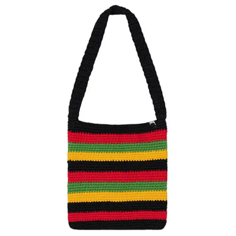 Stussy Denim Tears Messenger Collaboration Stripes Cotton Shoulder Bag, Crossbody Bag Regular Women's Multicolor