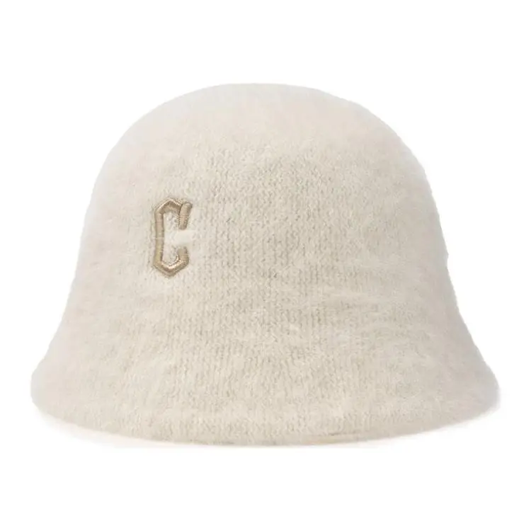 MLB Polyester Wool Nylon Bucket Hats Unisex Cream
