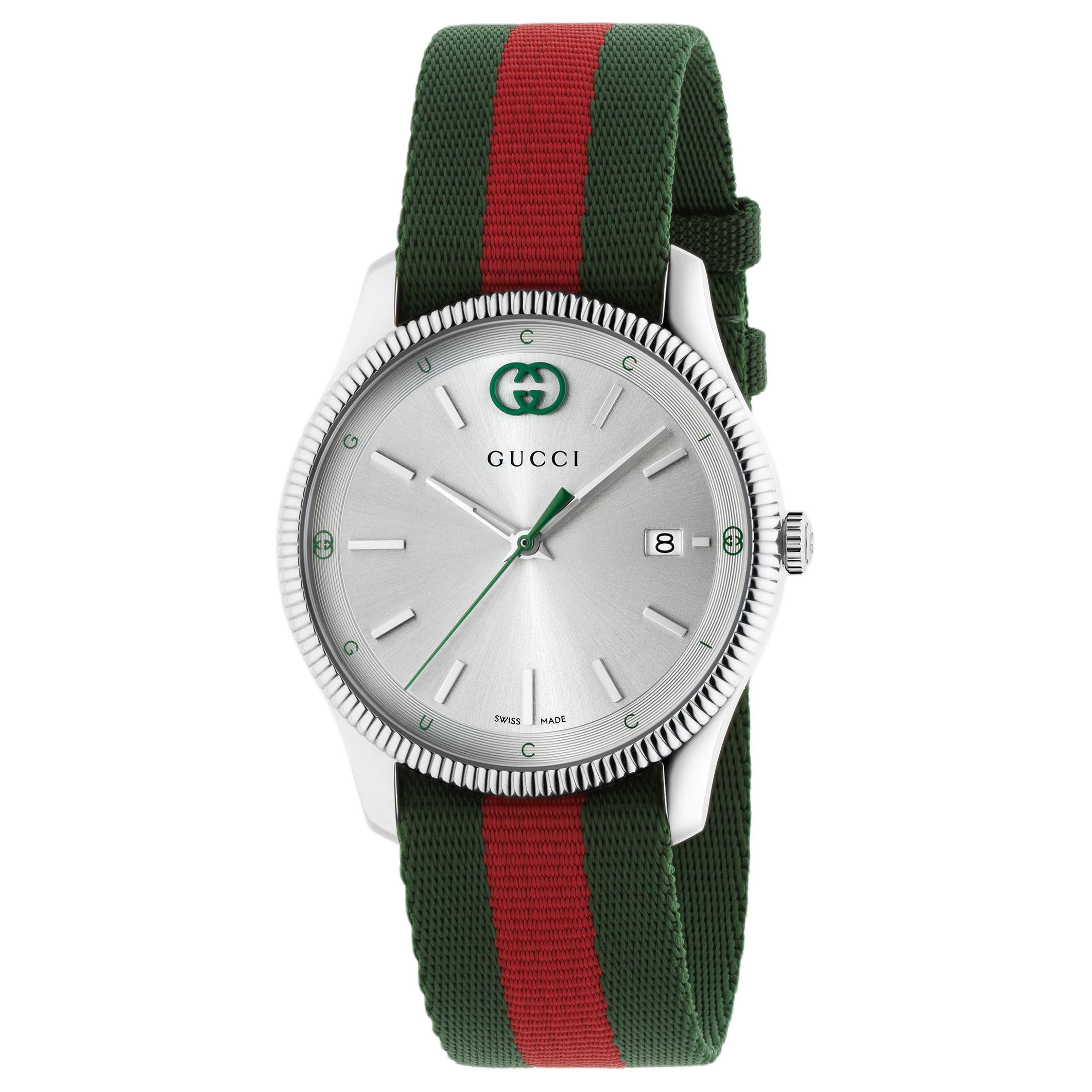 Женские часы Gucci G-Timeless (серебряные)