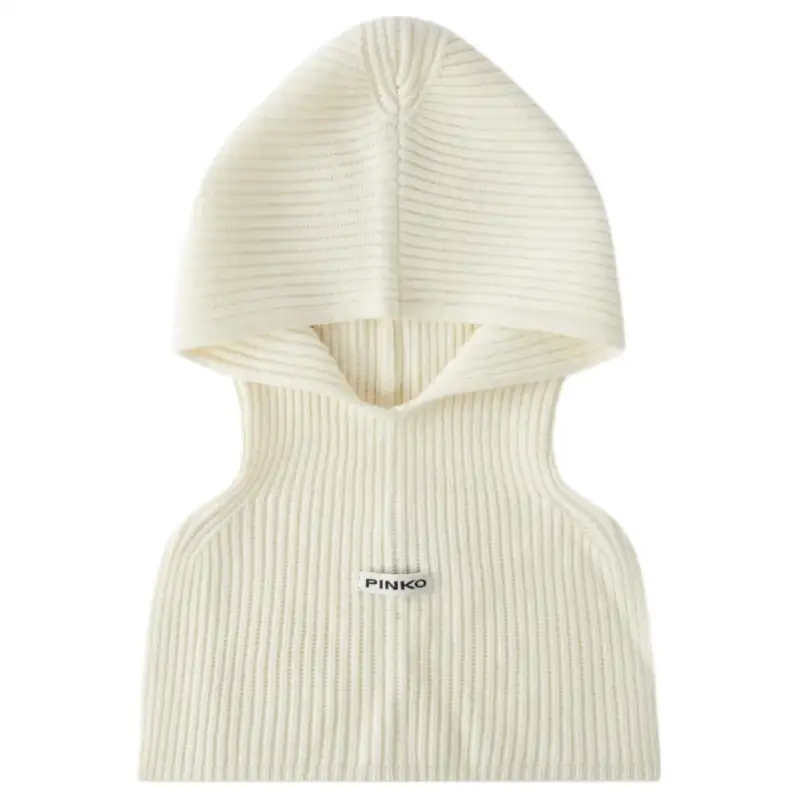 PINKO Brand Logo Wool Cashmere Other Hats Women's Off-White