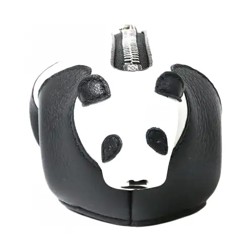 LOEWE Cow Leather Coin Purse Unisex Black/White
