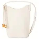 Loro Piana Cow Leather Cell Phone Pouch Women's Whisper White & Sun Gold