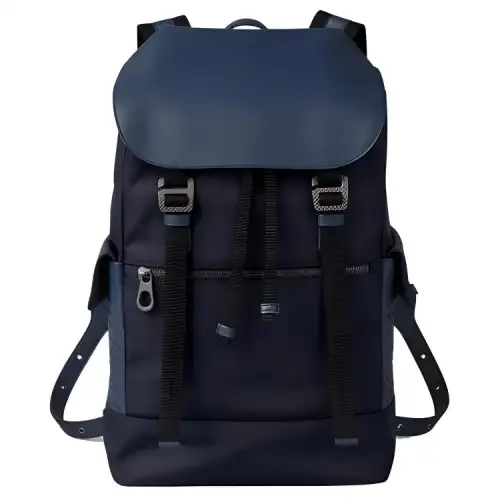Bottega Veneta Leather Backpack Navy
