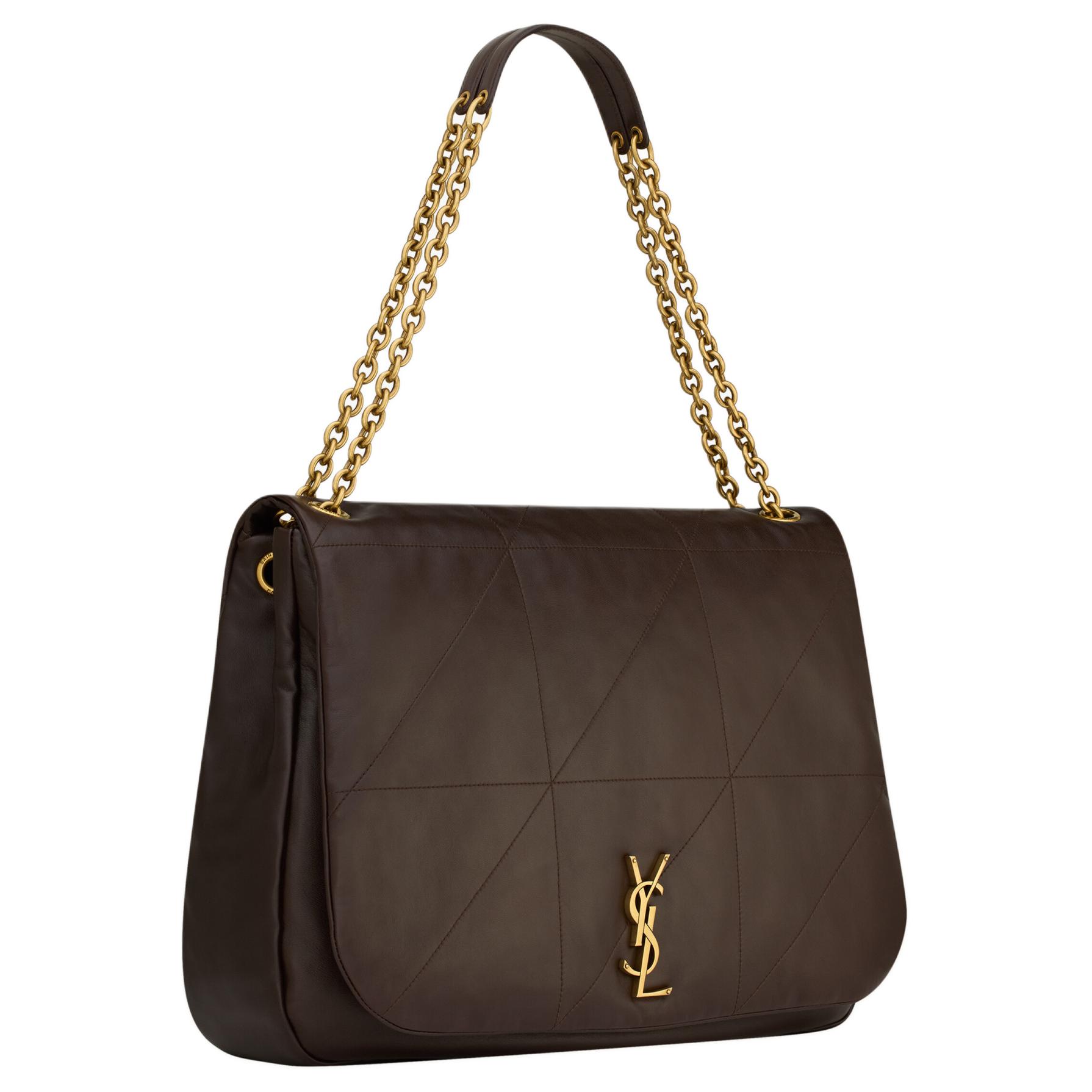 Женская сумка Saint Laurent (темно-коричневая) — фото 2