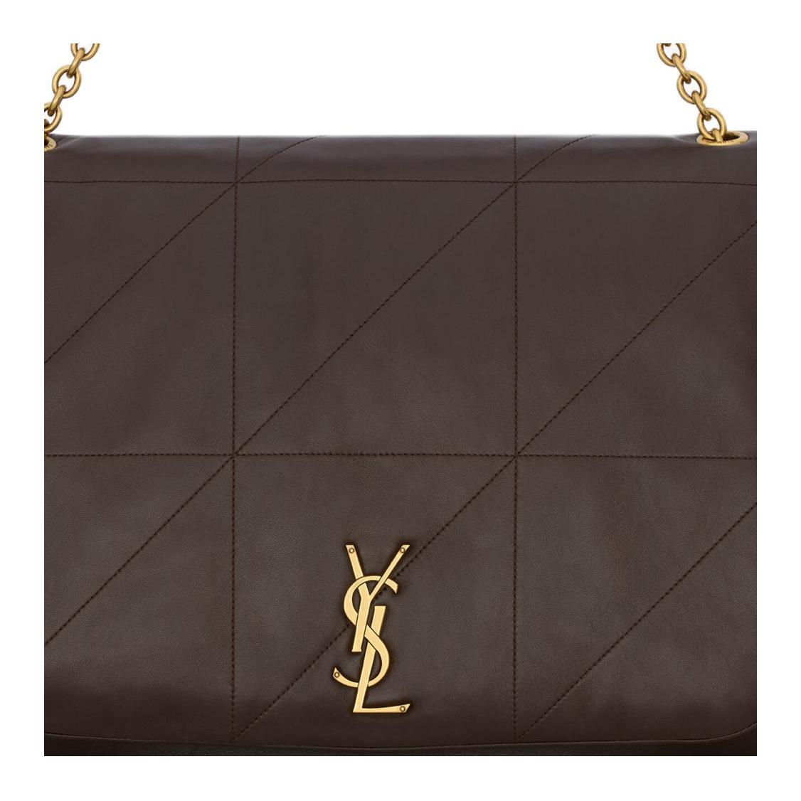 Женская сумка Saint Laurent (темно-коричневая) — фото 7