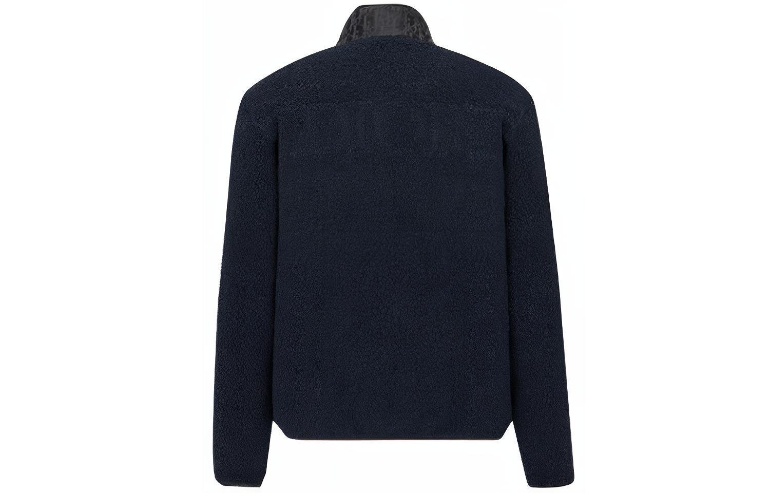 Мужская куртка Dior Stand Collar Jacket (темно-синяя) — фото 2